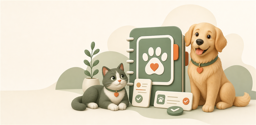Zampario con un cane e un gatto